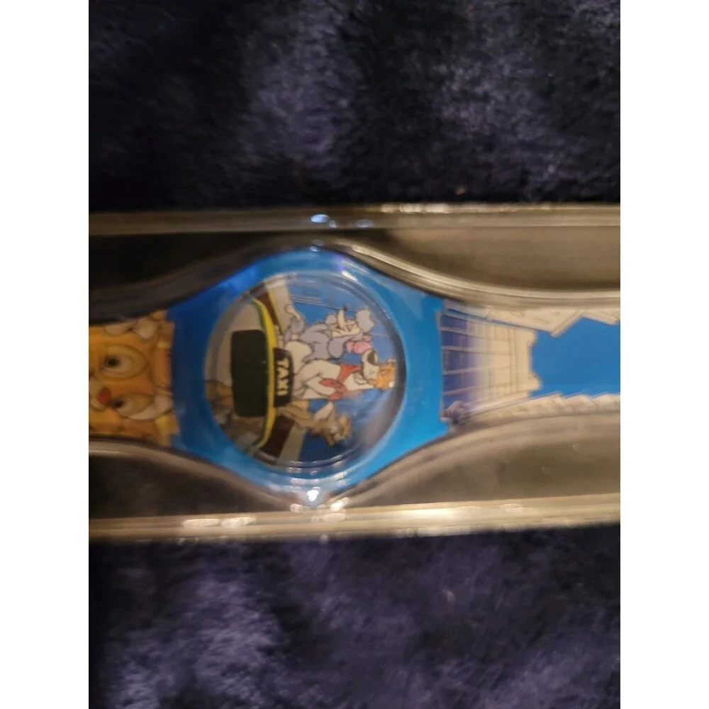 Vintage 1990s Disney Oliver & Company Fantasma Digital Watch Factory Sealed